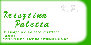 krisztina paletta business card